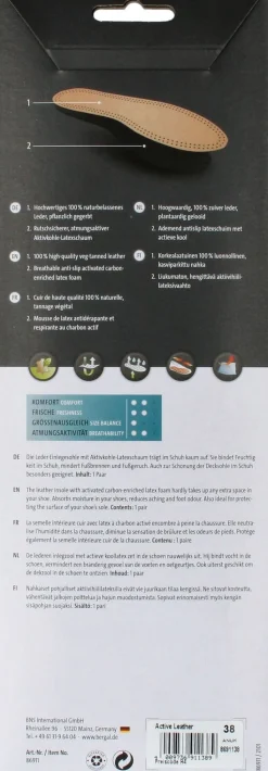 Bergal Active Leather Zooltjes Bruin Dames Heren