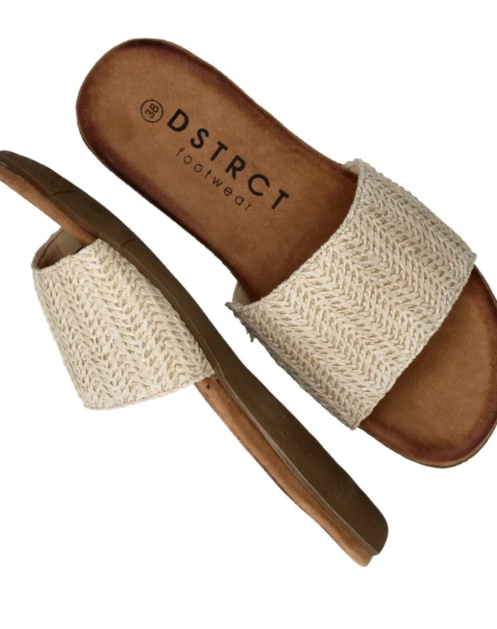DSTRCT Slippers Beige Dames