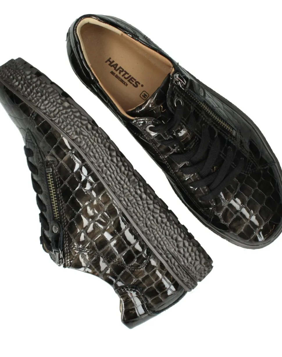 Hartjes Veterschoenen Zwart Dames