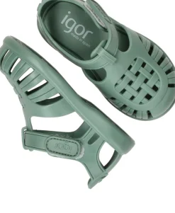 Igor Tobby Solid Sandalen Groen Meisjes Jongens