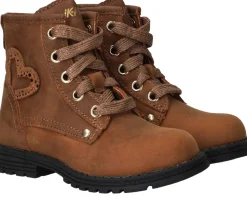 IK-KE Veterboots Cognac Meisjes