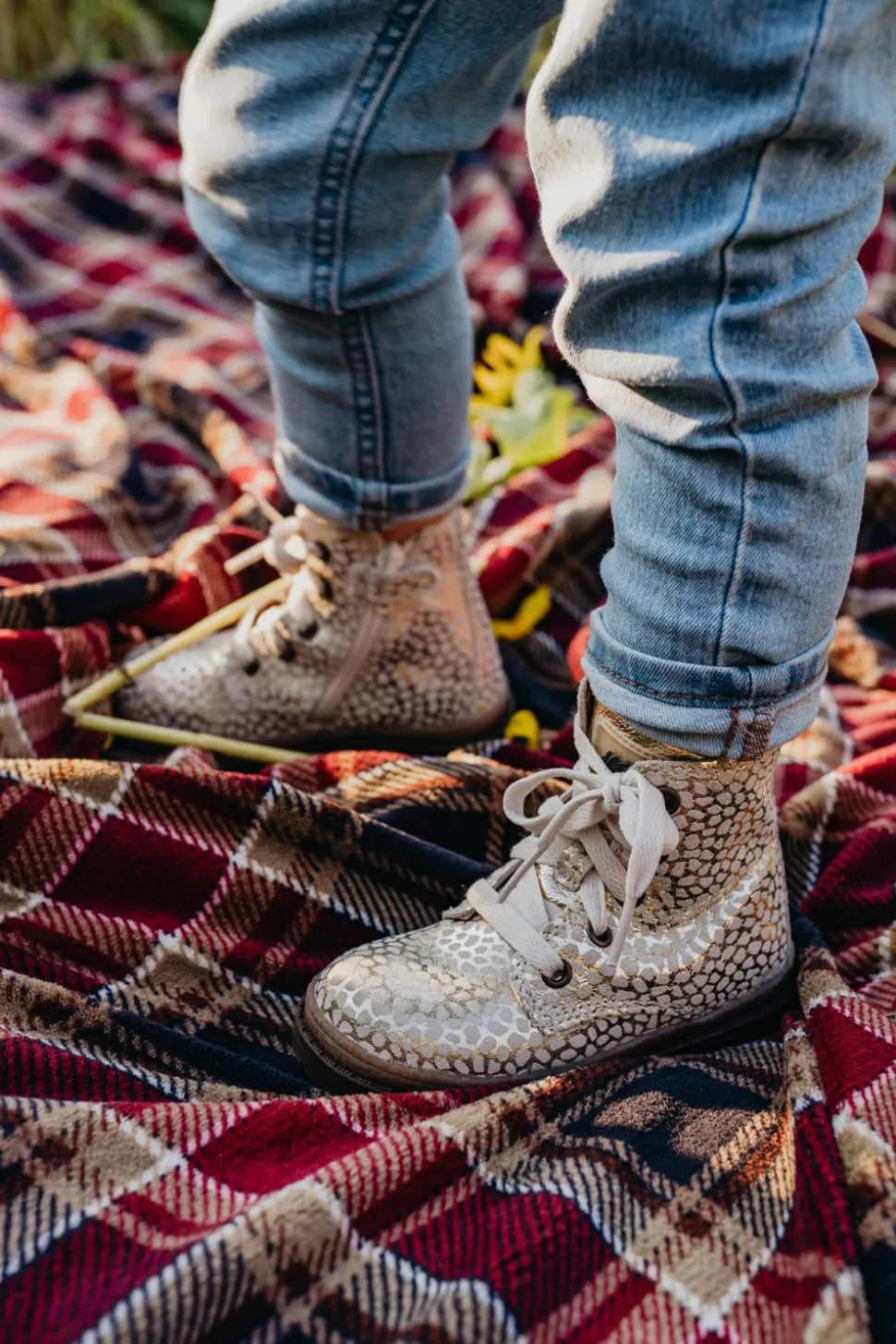 IK-KE Veterboots Goud Meisjes