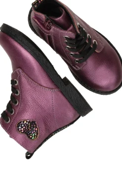 IK-KE Veterboots Paars Meisjes