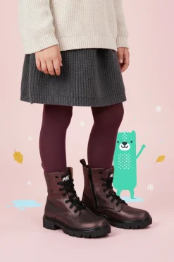 IK-KE Veterboots Paars Meisjes