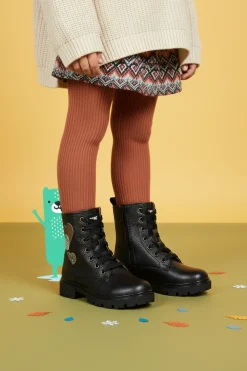 IK-KE Veterboots Zwart Meisjes