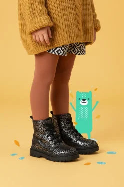 IK-KE Veterboots Zwart Meisjes