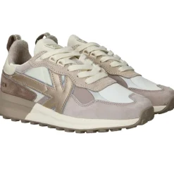 Kaotiko Detroit Gold Sneakers Taupe Dames