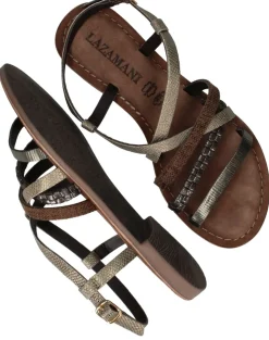 Lazamani Sandalen Bruin Dames