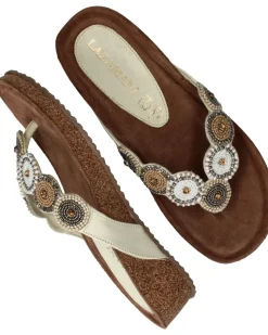 Lazamani Slippers Beige Dames