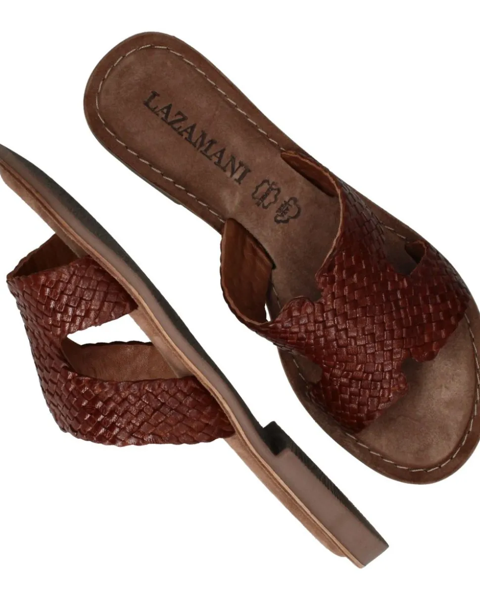 Lazamani Slippers Bruin Dames