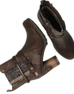 Mustang Enkellaarsjes Bruin Dames