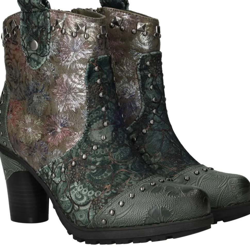 Mustang Enkellaarsjes Groen Dames