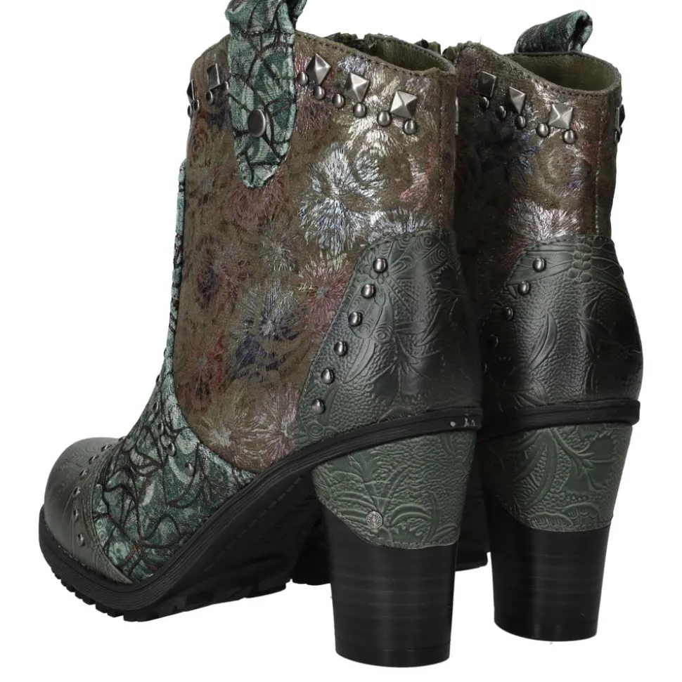 Mustang Enkellaarsjes Groen Dames