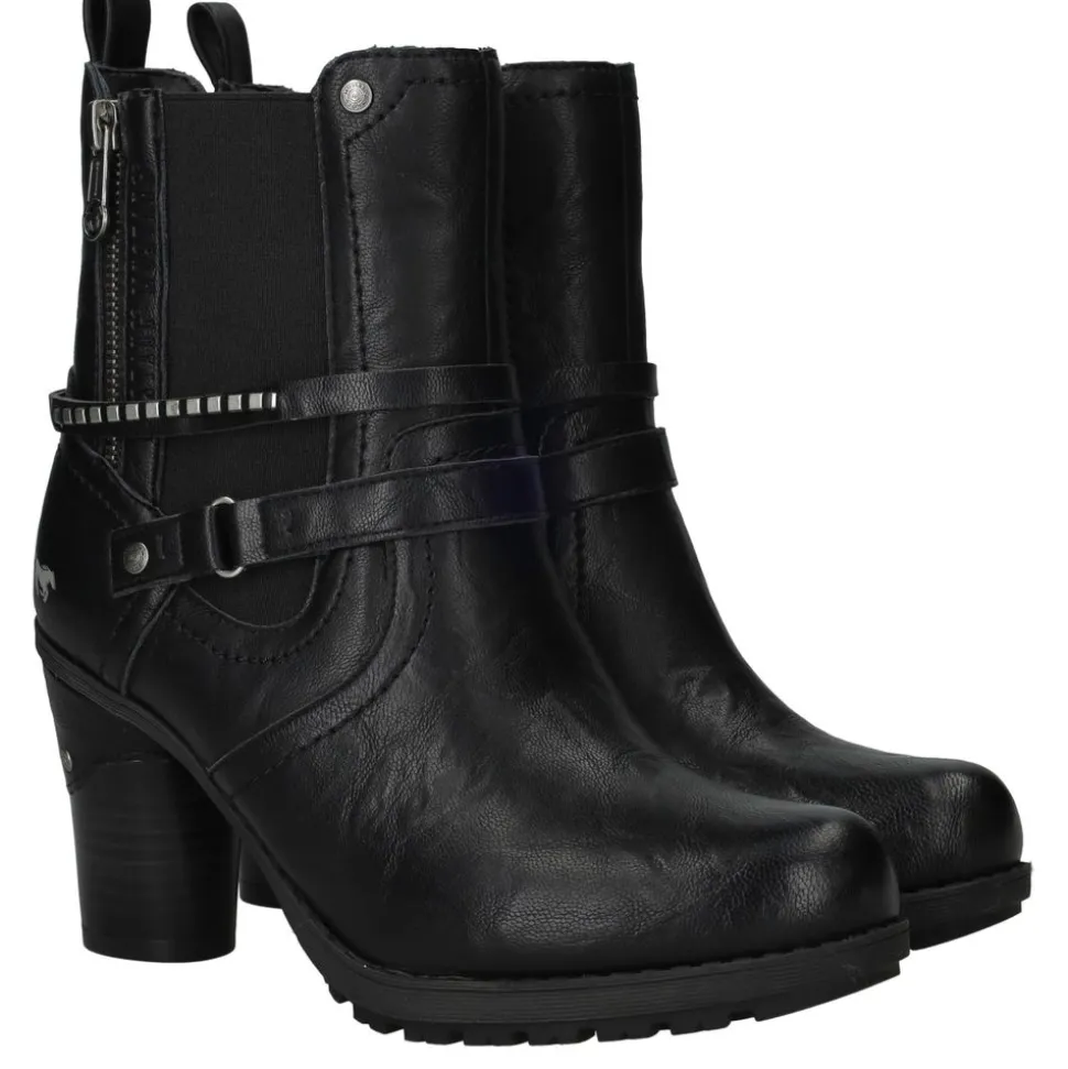 Mustang Enkellaarsjes Zwart Dames