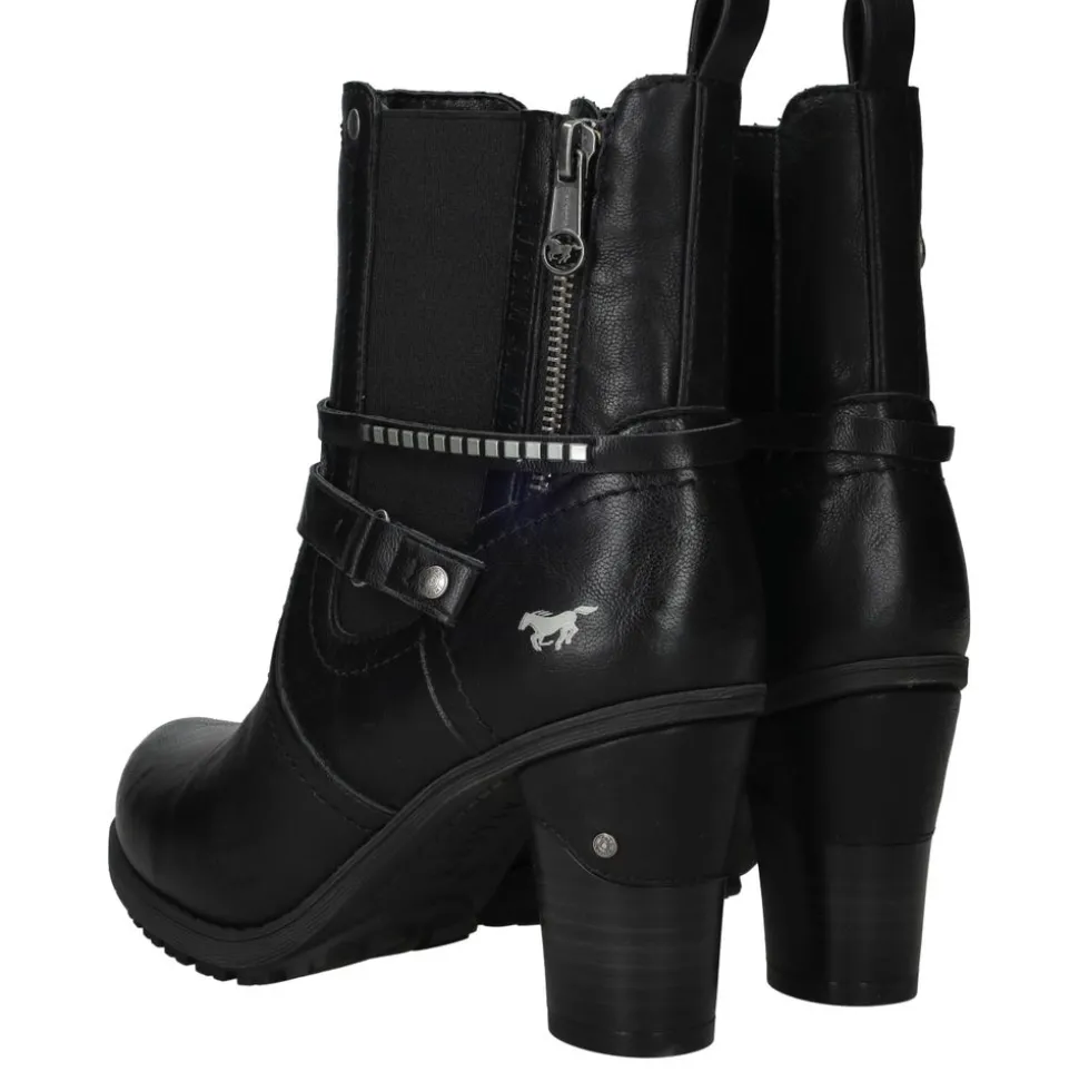 Mustang Enkellaarsjes Zwart Dames