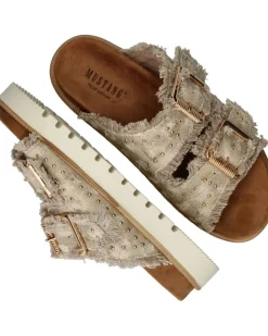 Mustang Slippers Beige Dames