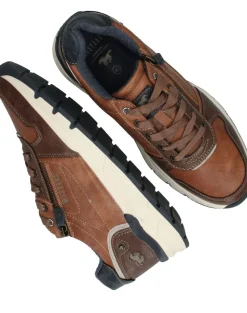 Mustang Sneakers Cognac Heren