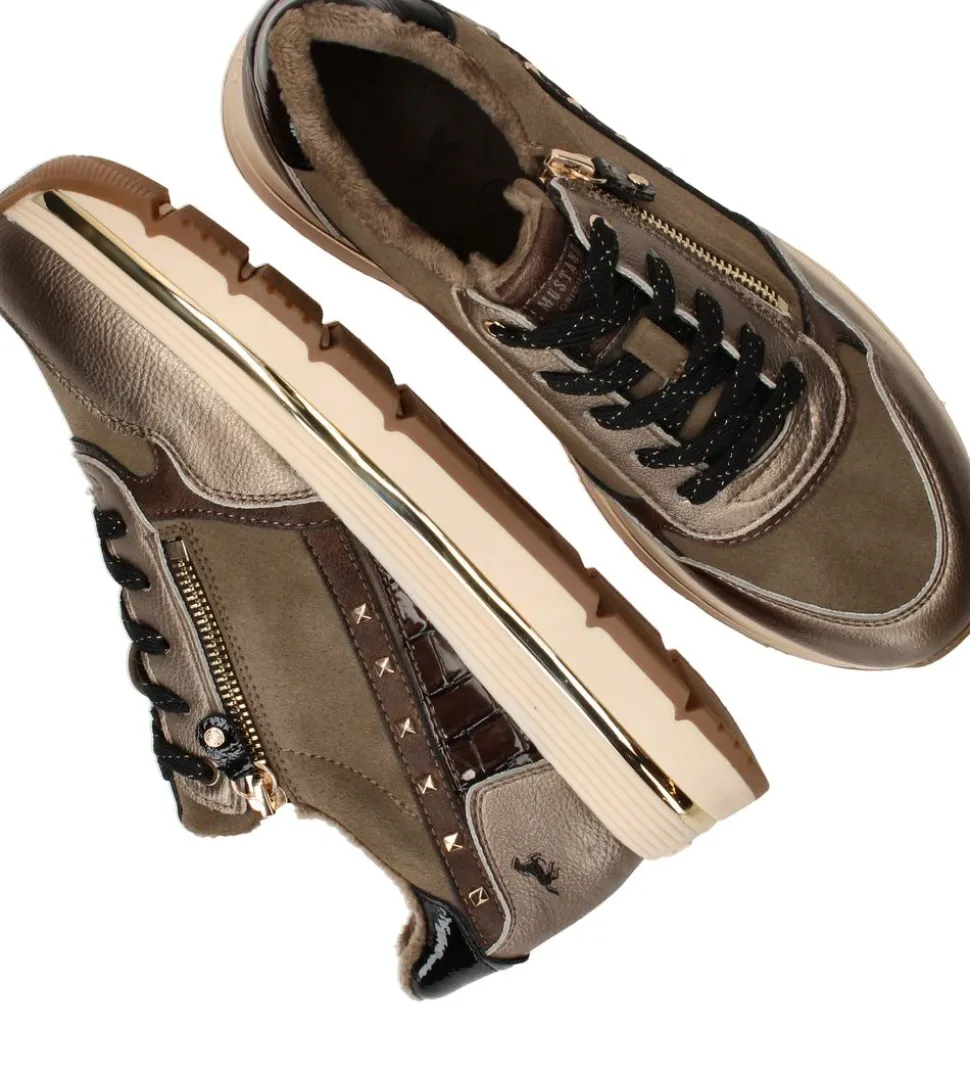 Mustang Sneakers Taupe Dames