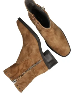 Piedi Nudi Enkellaarsjes Cognac Dames