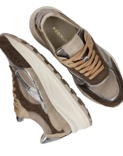 Piedi Nudi Sneakers Beige Dames