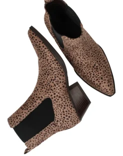 POSH by Poelman Enkellaarsjes Beige Dames