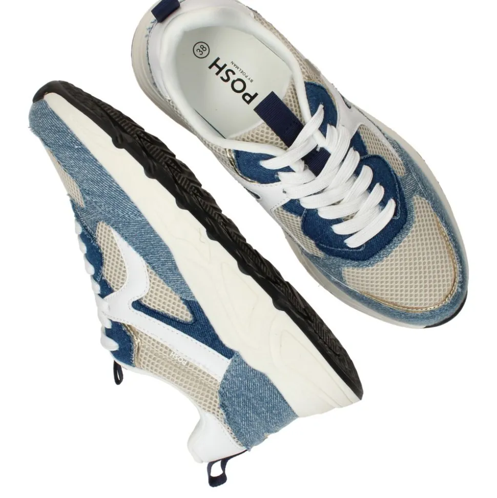 POSH by Poelman Sneakers Blauw Dames