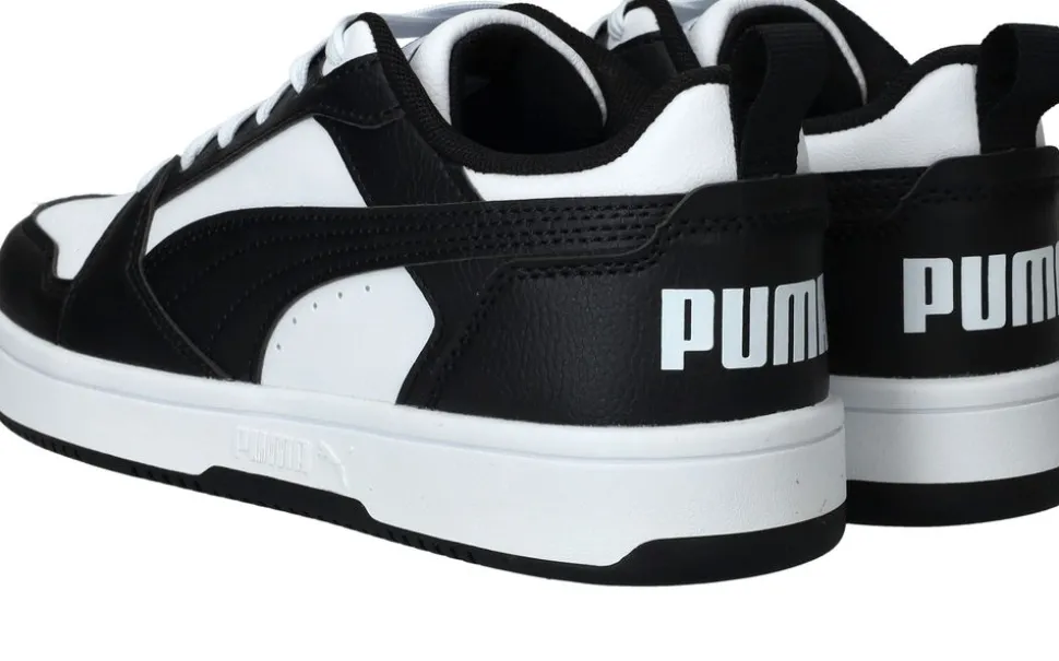 Puma Rebound V6 Low JR Sneakers Zwart Jongens