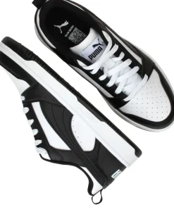 Puma Rebound V6 Low JR Sneakers Zwart Jongens