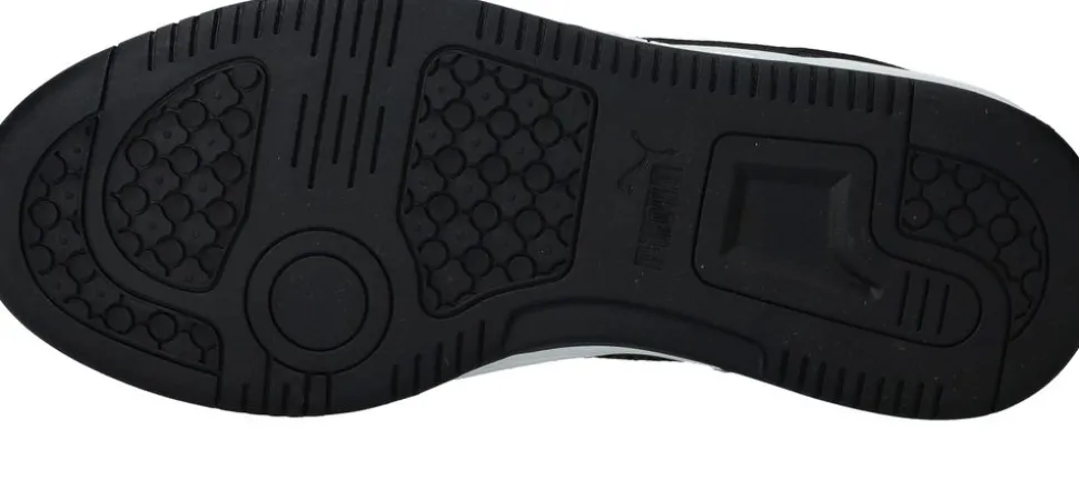 Puma Rebound V6 Low JR Sneakers Zwart Jongens