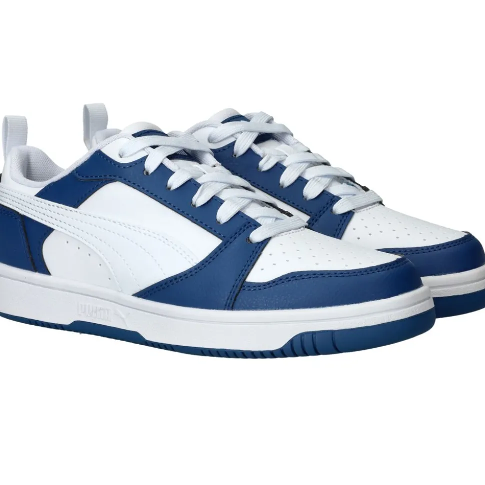 Puma Rebound V6 Low JR Sneakers Blauw Jongens