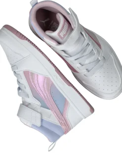 Puma Rebound V8 Mid Blurry PS Sneakers Roze Meisjes