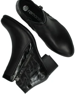 Remonte Enkellaarsjes Zwart Dames