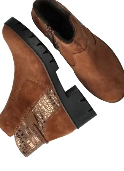 Rieker Enkellaarsjes Cognac Dames