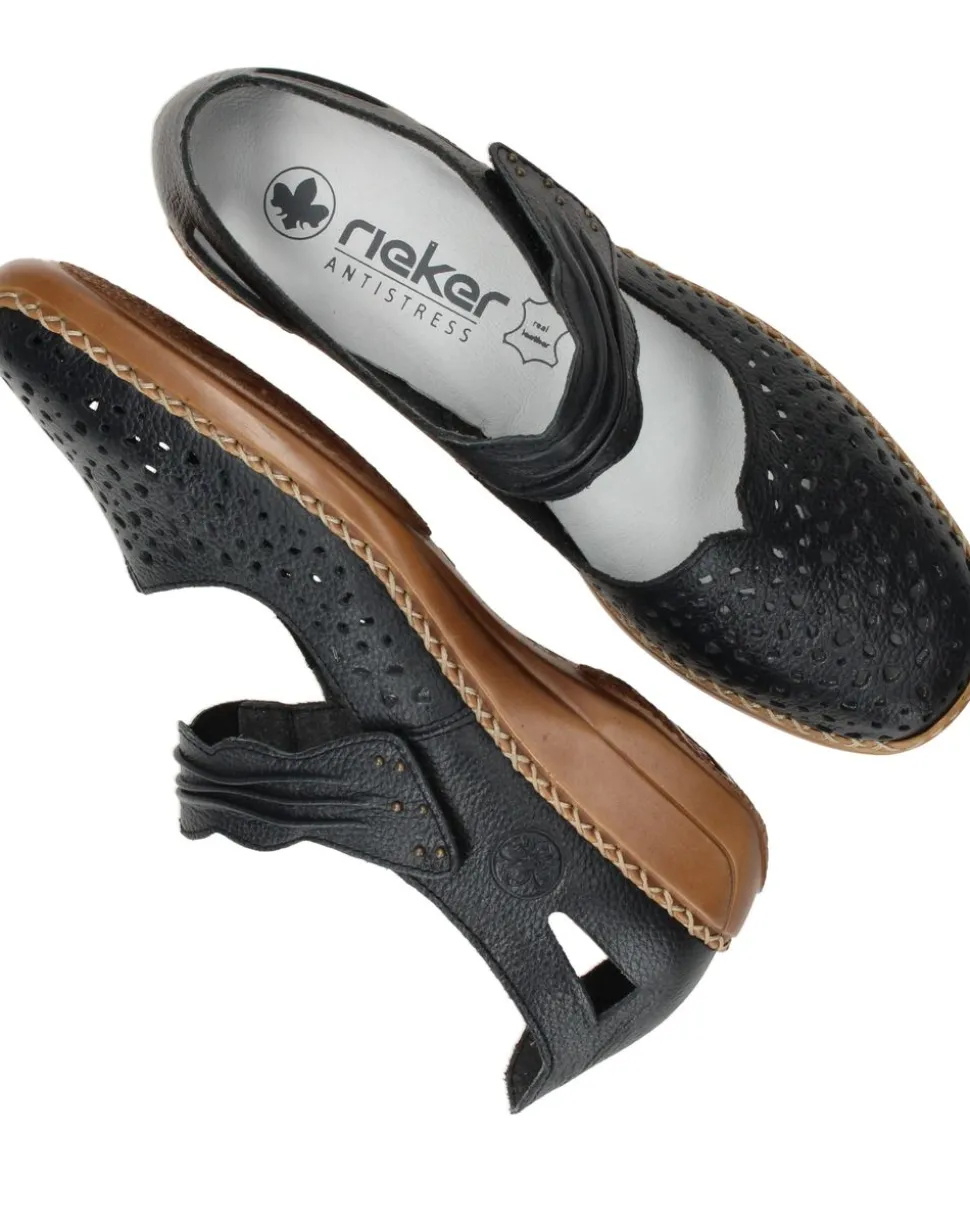 Rieker Instappers Blauw Dames