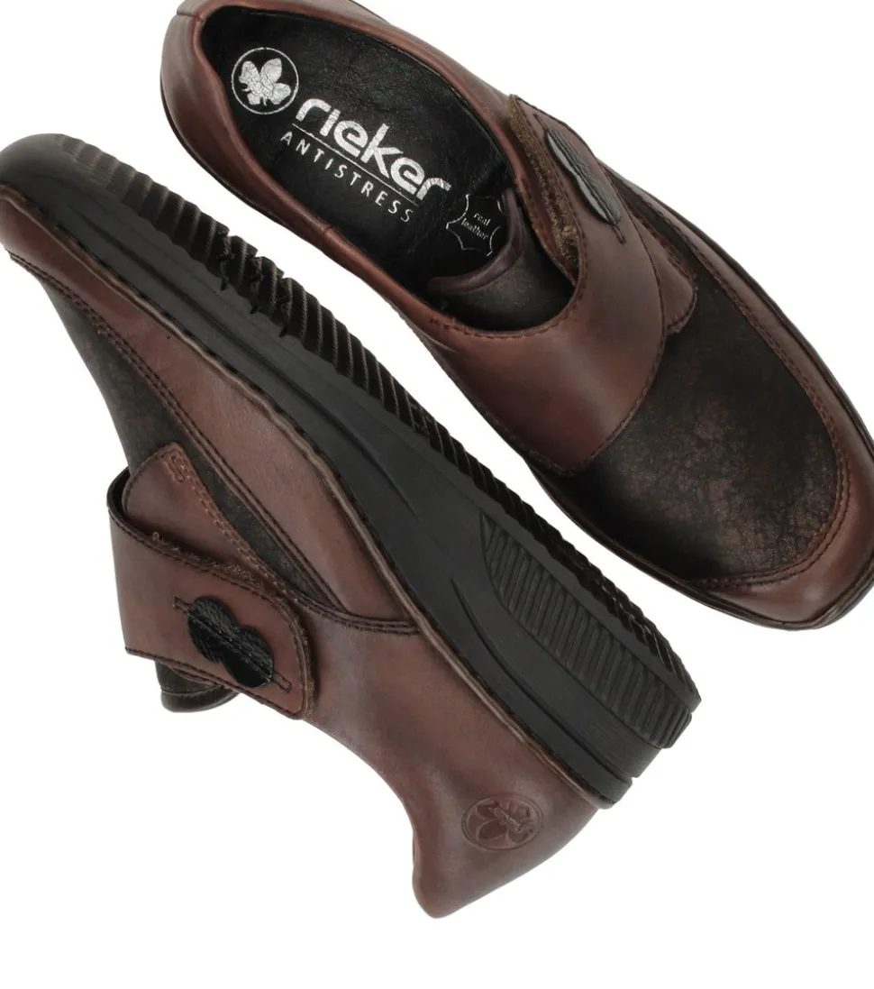 Rieker Instappers Bruin Dames
