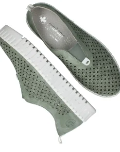 Rieker Instappers Groen Dames