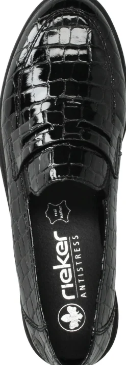 Rieker Instappers Zwart Dames