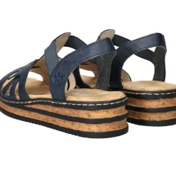 Rieker Sandalen Blauw Dames