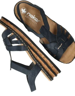 Rieker Sandalen Blauw Dames