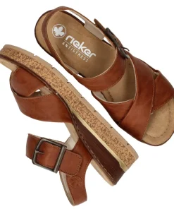 Rieker Sandalen Cognac Dames