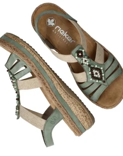 Rieker Sandalen Groen Dames