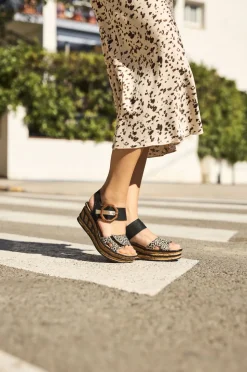 Rieker Sandalen Zwart Dames