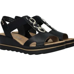 Rieker Sandalen Zwart Dames