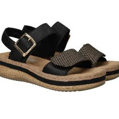 Rieker Sandalen Zwart Dames