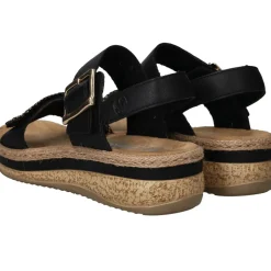 Rieker Sandalen Zwart Dames