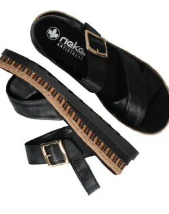 Rieker Sandalen Zwart Dames