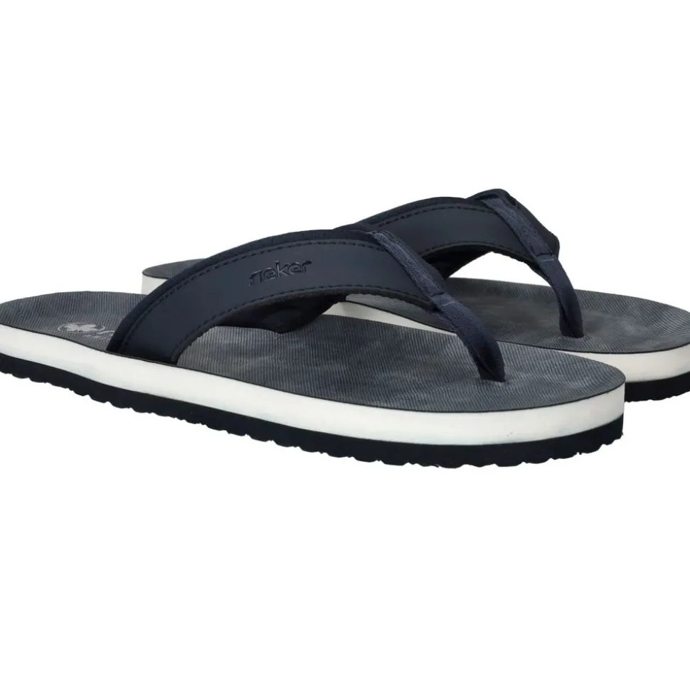 Rieker Slippers Blauw Heren
