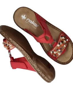 Rieker Slippers Rood Dames