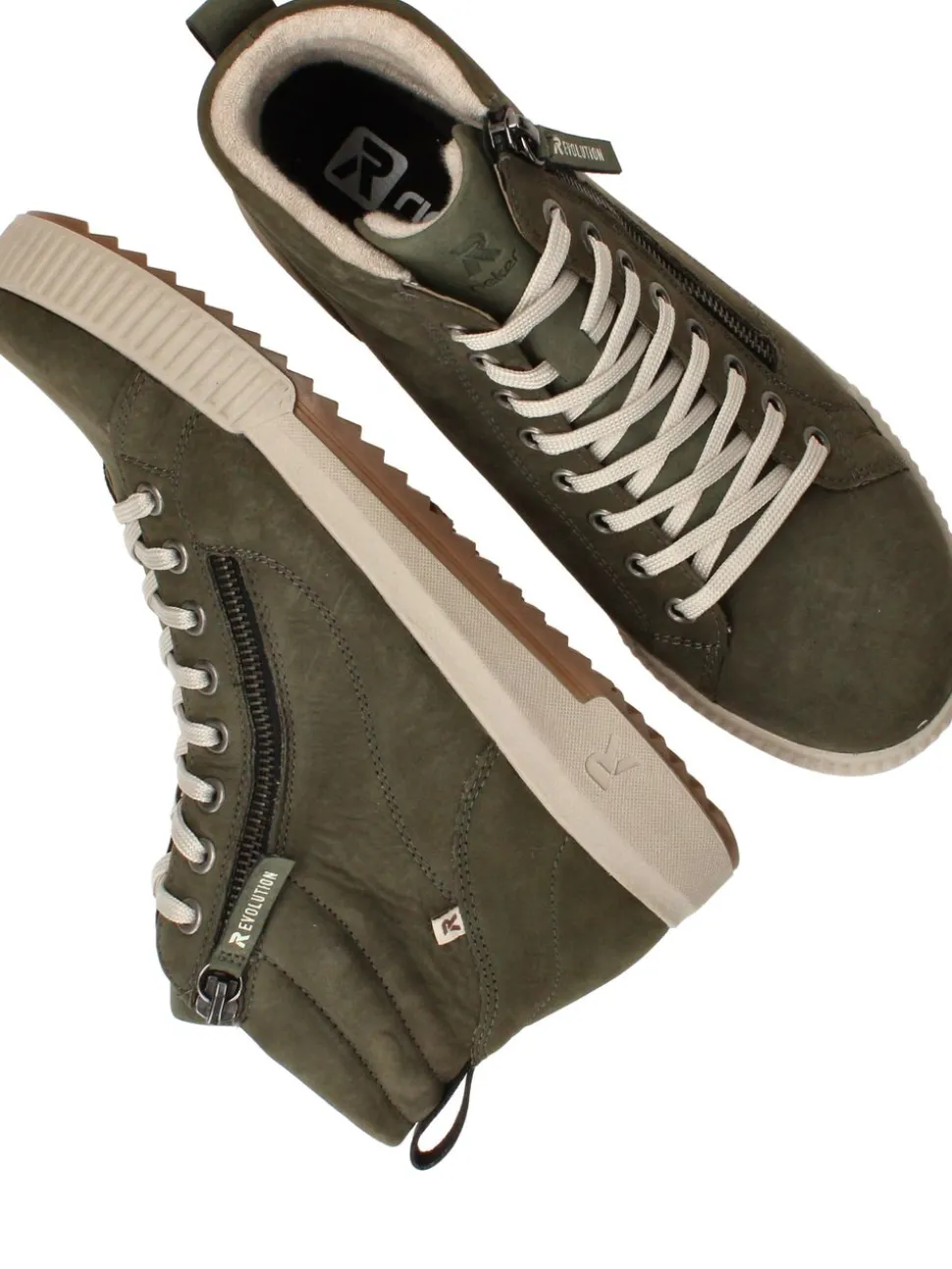 Rieker Sport Veterboots Groen Dames