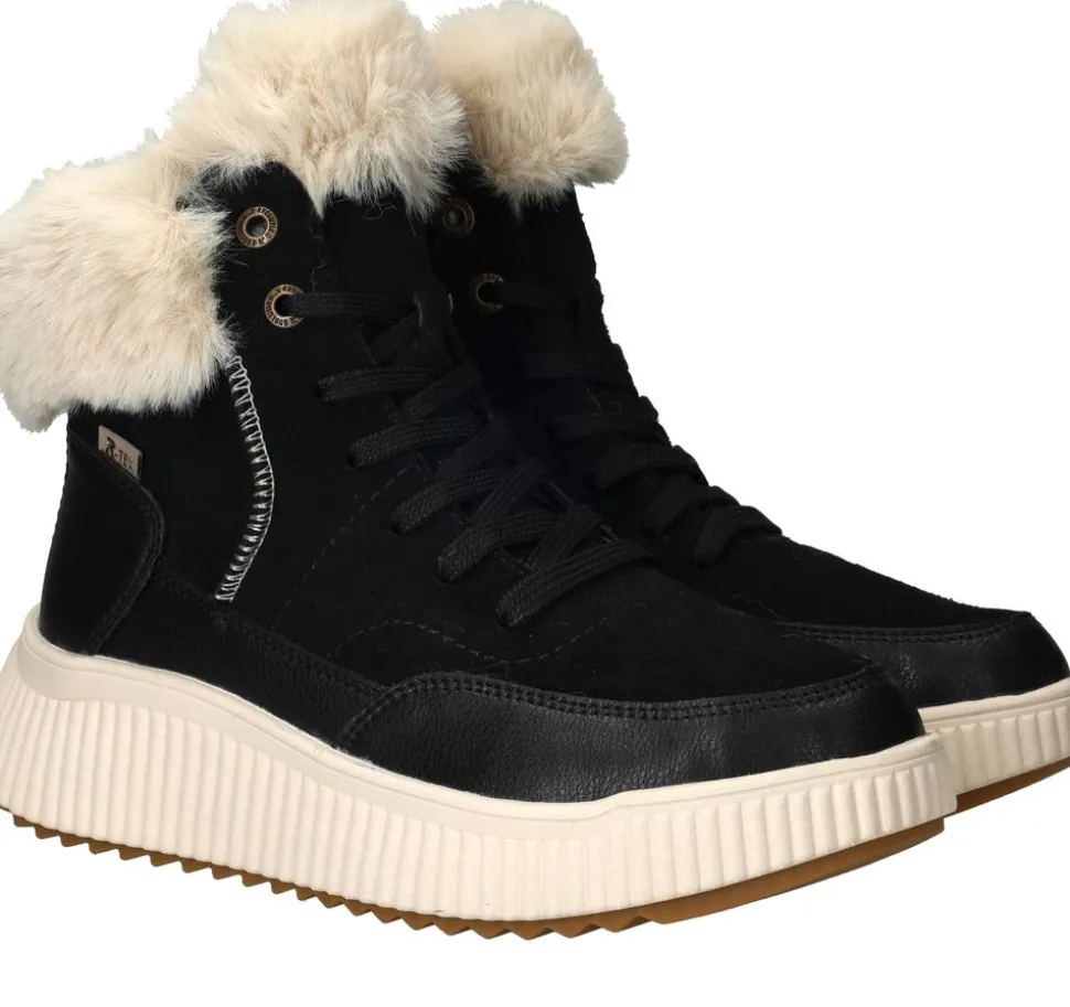 Rieker Sport Veterboots Zwart Dames